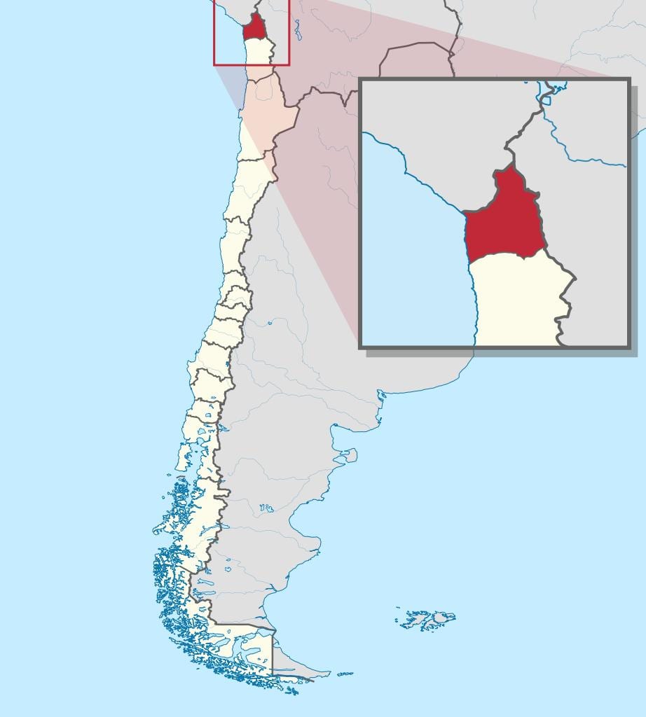 Mapa ng arica Chile
