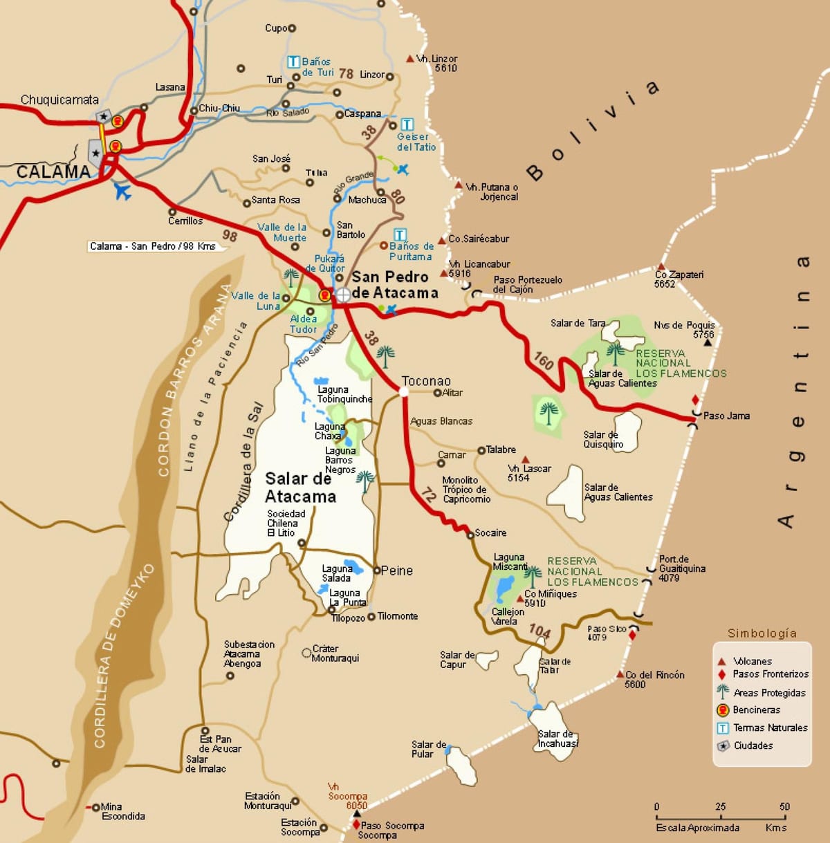 Mapa ng atacama Chile