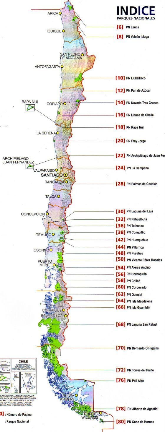 Mapa ng Chile ilog