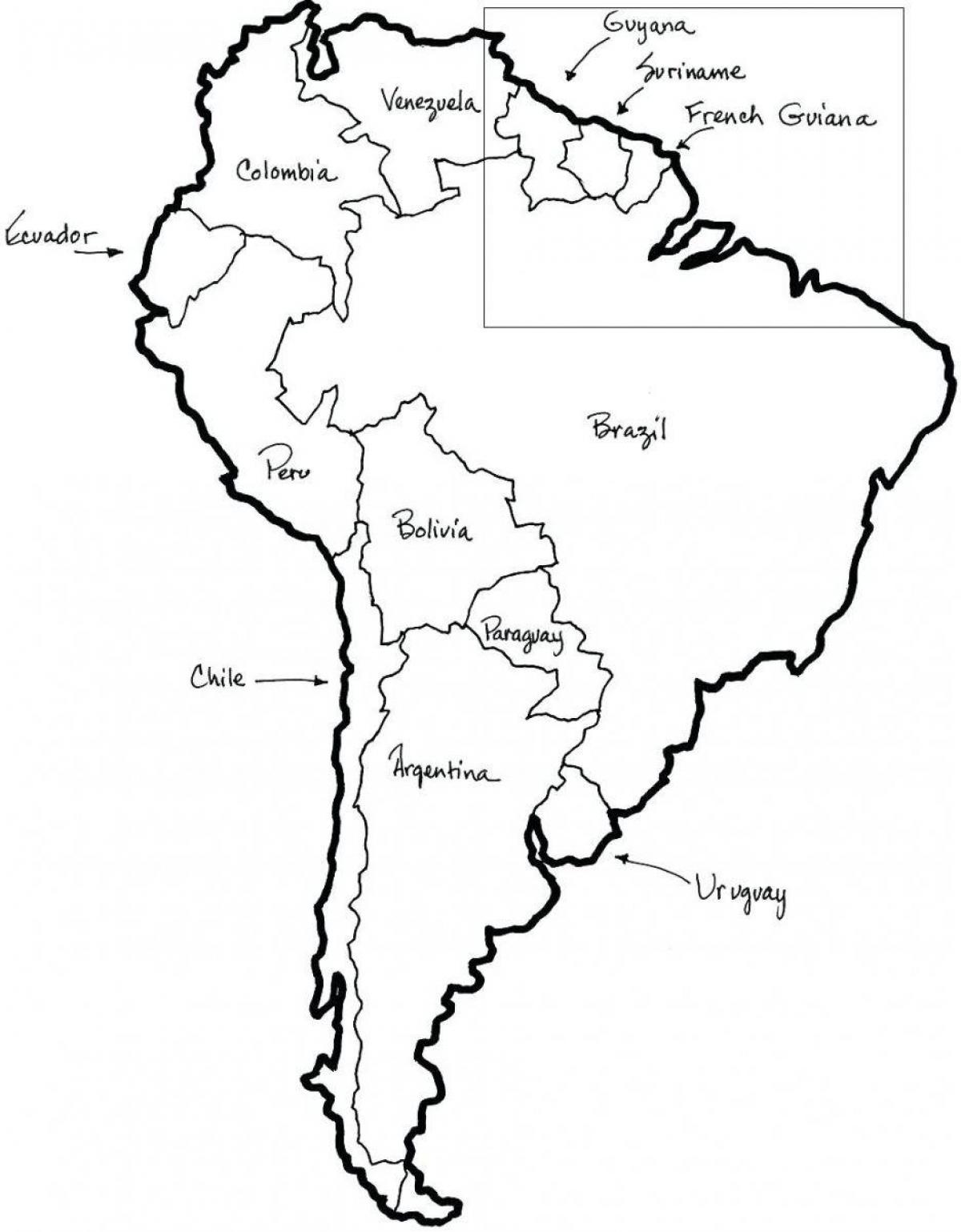 Mapa ng Chile outlin