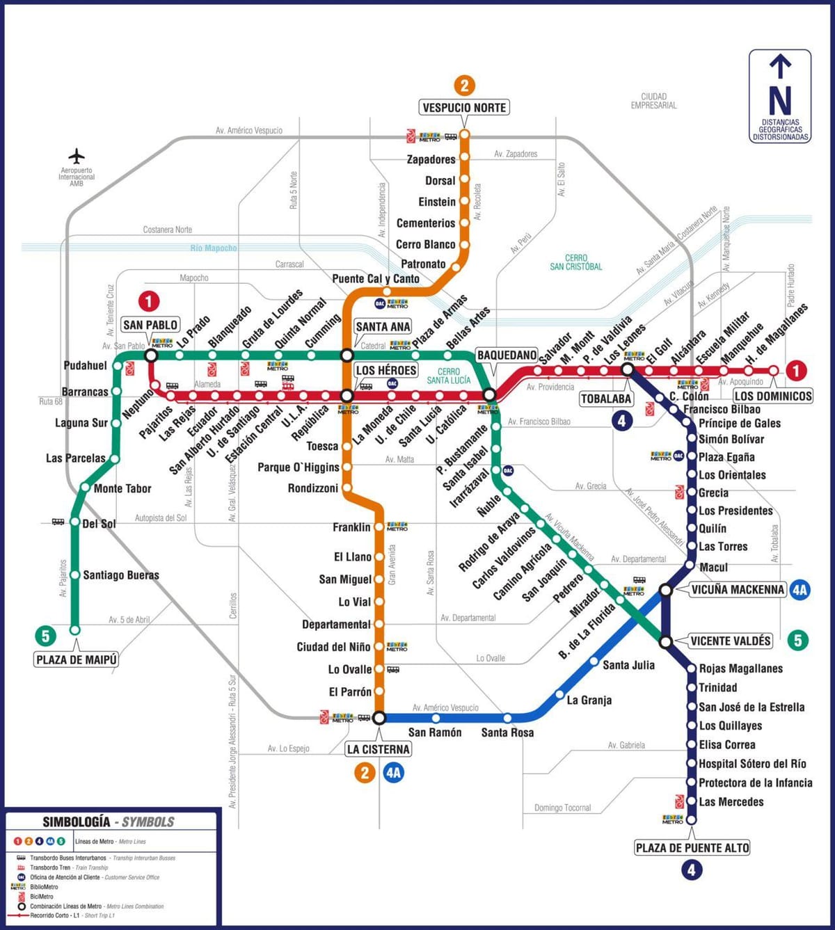 Mapa ng subway Chile