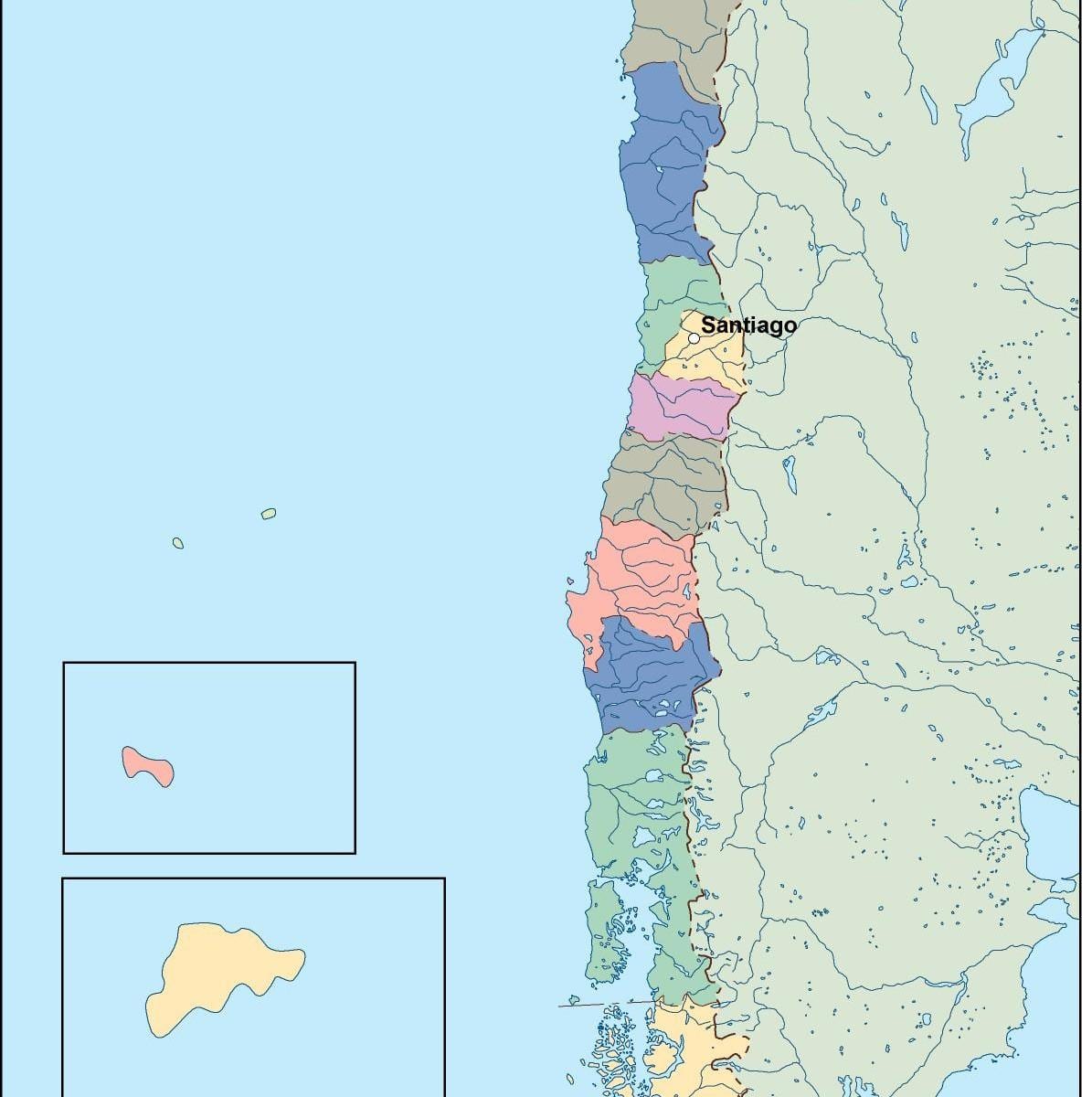 Mapa ng Chile vector