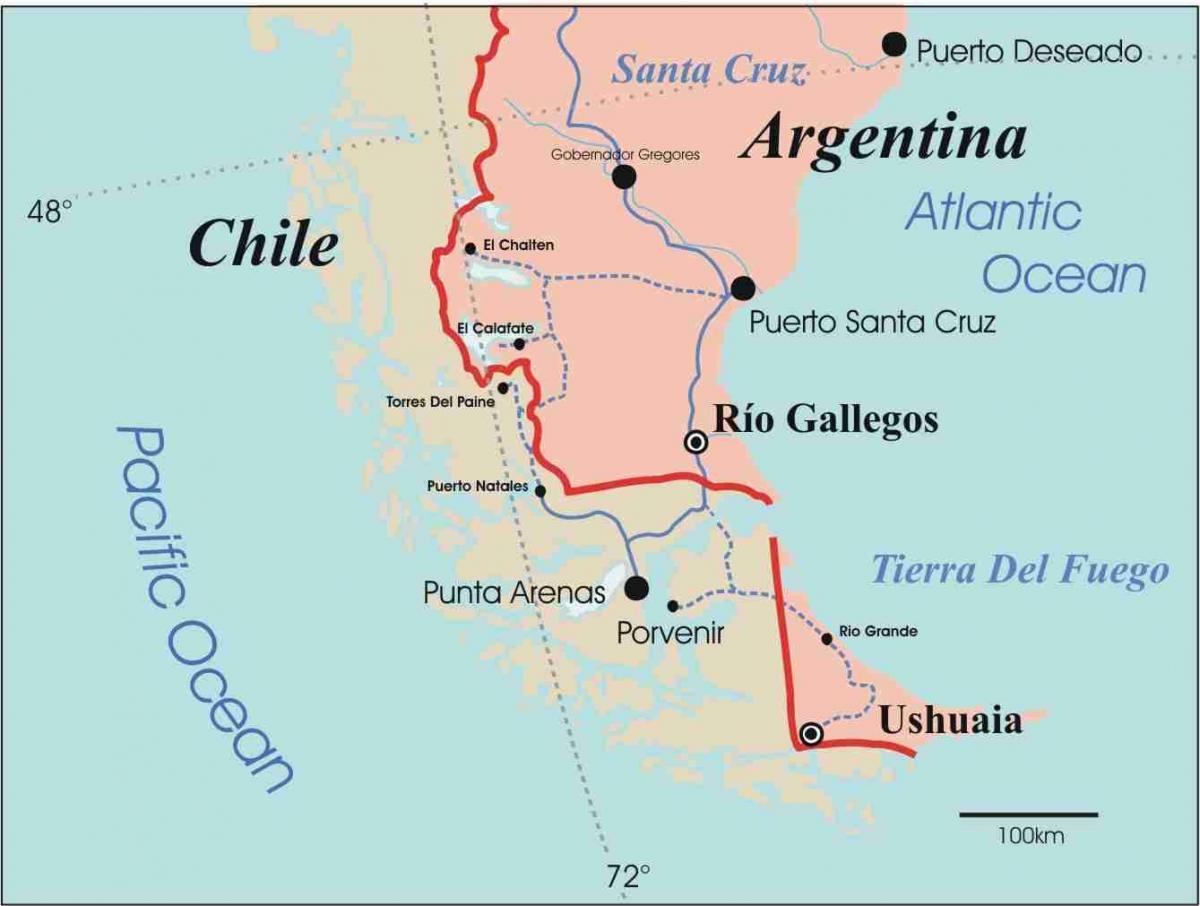 Mapa ng patagonya Chile