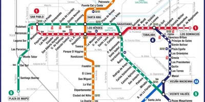Mapa ng subway Chile