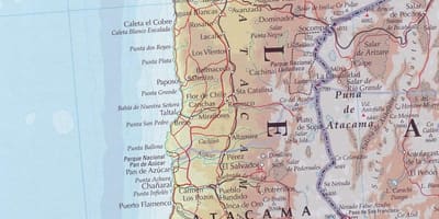 Mapa ng Chile kalsada 