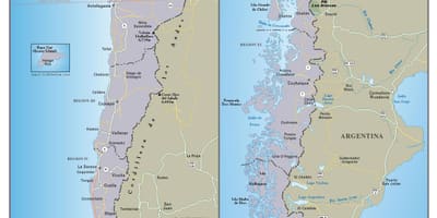 Mapa ng paglalakbay sa Chile