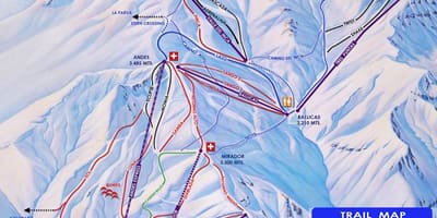 Mapa ng Chile ski resorts
