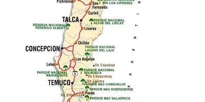 Chile atraksyon mapa