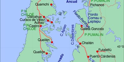 Mapa ng chiloe Chile