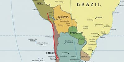 Mapa ng hilagang Chile