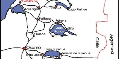 Mapa ng lake district Chile