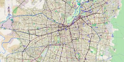 Mapa ng lungsod ng santiago Chile